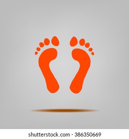 Pictograph of footprints