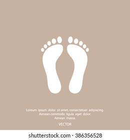Pictograph of footprints