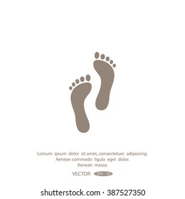 Pictograph of footprints