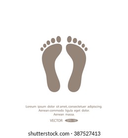Pictograph of footprints