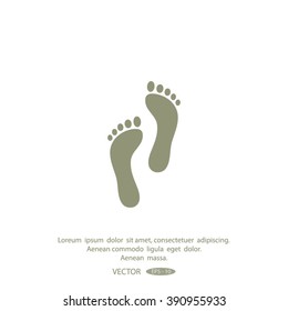 Pictograph of footprints