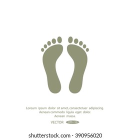 Pictograph of footprints