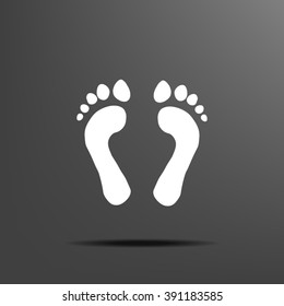 Pictograph of footprints