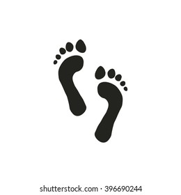Pictograph of footprints