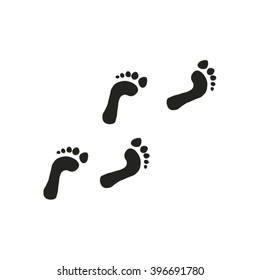 Pictograph of footprints