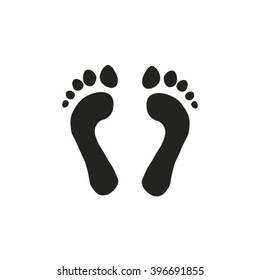 Pictograph of footprints