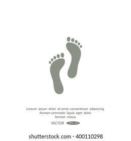 Pictograph of footprints