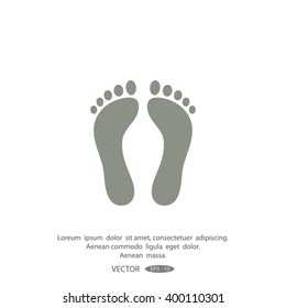 Pictograph of footprints
