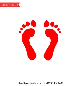 Pictograph of footprints