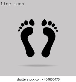 Pictograph of footprints
