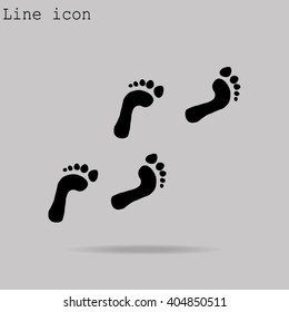 Pictograph of footprints