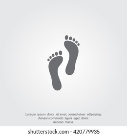 Pictograph of footprints