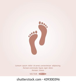 Pictograph of footprints