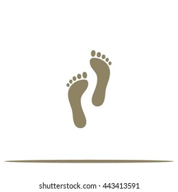 Pictograph of footprints