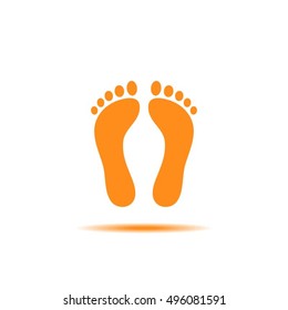 Pictograph of footprints