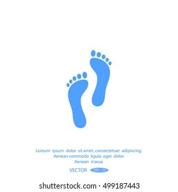 Pictograph of footprints