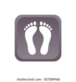 Pictograph of footprints