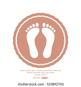 Pictograph of footprints