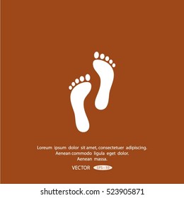 Pictograph of footprints