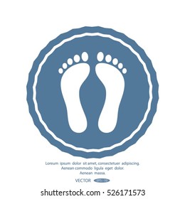 Pictograph of footprints