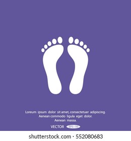 Pictograph of footprints