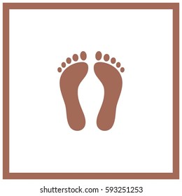 Pictograph of footprints