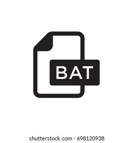 Pictograph of format file bat  extension for template logo, icon, and identity vector designs
