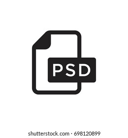 Pictograph of format file psd  extension for template logo, icon, and identity vector designs