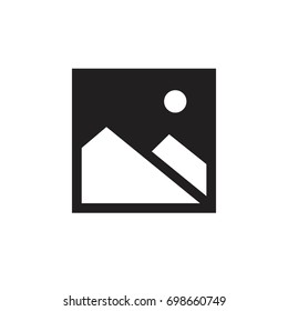 Pictograph of frame picture for template logo, icon, and identity vector designs