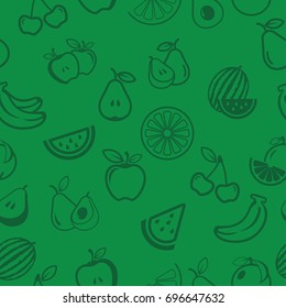 Pictograph of fruits pattern seamless tone color background