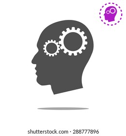 Pictograph of gear in head