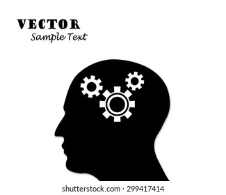 Pictograph of gear in head
