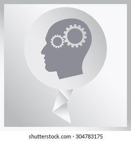 Pictograph of gear in head