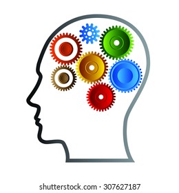 Pictograph of gear in head