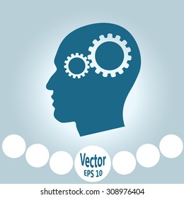 Pictograph of gear in head