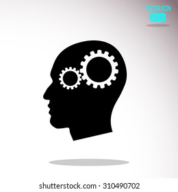 Pictograph of gear in head