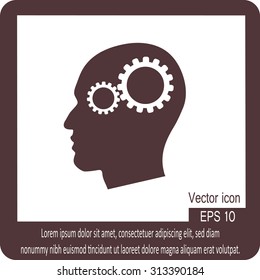 Pictograph of gear in head
