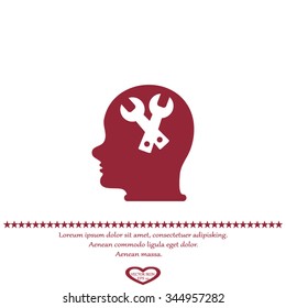 Pictograph of gear in head