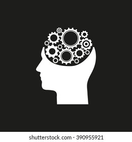 Pictograph of gear in head