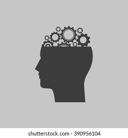 Pictograph of gear in head