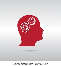Pictograph of gear in head