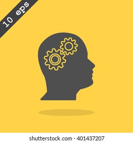 Pictograph of gear in head