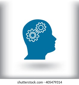Pictograph of gear in head