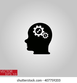 Pictograph of gear in head