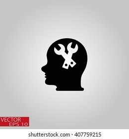 Pictograph of gear in head
