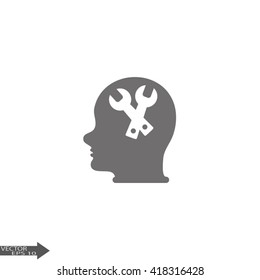 Pictograph of gear in head