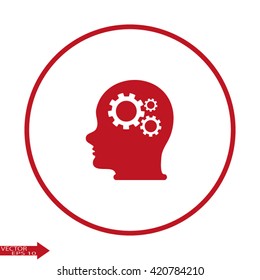 Pictograph of gear in head