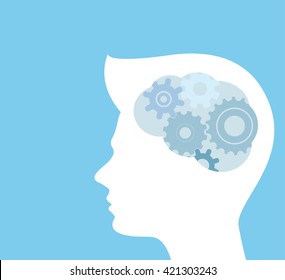 Pictograph of gear in head