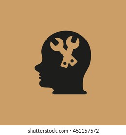 Pictograph of gear in head