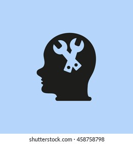 Pictograph of gear in head